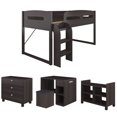 thumbnail image 2 of CorLiving Madison Collection All-in-One Single/Twin Size Loft Bed with Additional Storage and Desk, 2 of 4