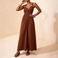 thumbnail image 3 of Lenpel Wedding Guest Dresses for Women Elegant V Neck Sleeveless Tank Dresses Fashion Pleated High Waist Dresses for Evening Party Cocktail, 3 of 7