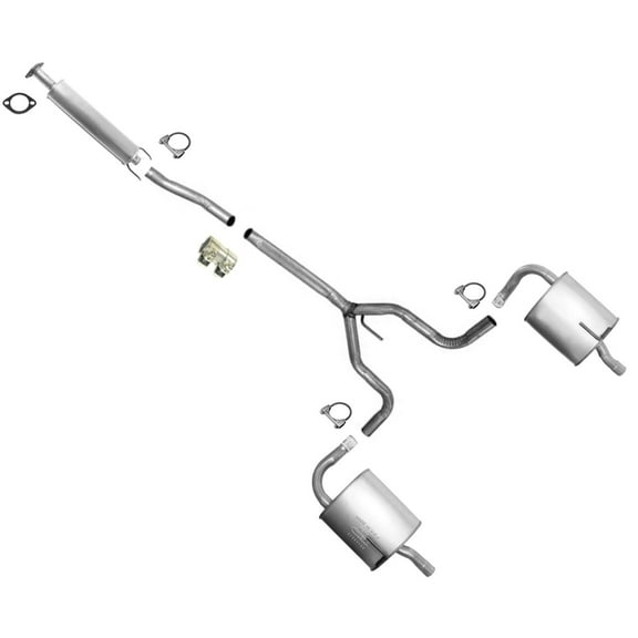 New Exhaust System Pipe Dual Muffler For 2010-2015 2.5L Nissan Altima 4 Door