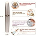 thumbnail image 2 of Triani Electric Eyebrow Hair Remover, Portable Battery-Operated Painless Trimmer Brows Epilator Eye Brow Facial Face Razor for Face Lips Nose Facial Hair Removal with LED Light for Women, 2 of 8