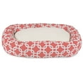 thumbnail image 2 of Majestic Pet Sherpa Links Bagel Pet Bed for Dogs, Calming Dog Bed Washable, Large, Coral, 2 of 5