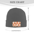 thumbnail image 3 of ZICANCN Halloween Holiday Orange Ghosts Knit Beanie Hat, Winter Cap Soft Warm Classic Hats for Men Women, Deep Heather, 3 of 8