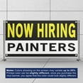 thumbnail image 3 of Now Hiring Painters 13 oz Heavy Duty Vinyl Banner Painter Jobs Available Work Help Wanted Sign for Business Advertising Indoor/Outdoor Single-Sided with Metal Grommets (3x5 ft, Bk & Wh & Ye), 3 of 6