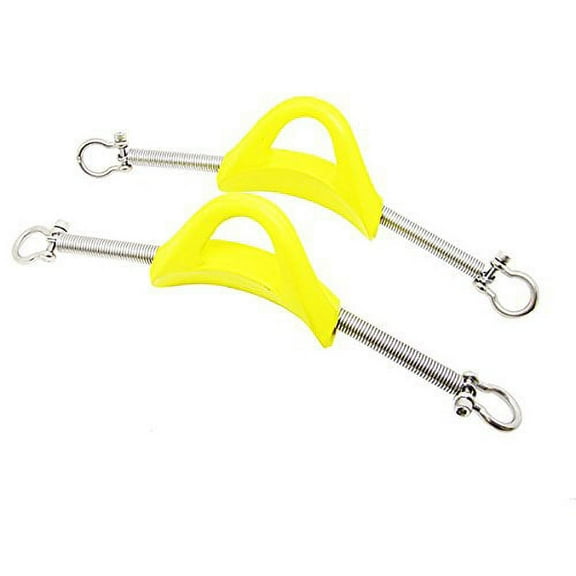 Scuba Choice Diving Stainless Steel Yellow Spring Fin Straps Screw Locked Style - Pair, Large