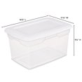 thumbnail image 2 of Sterilite 19 L Storage Box, Clear Plastic Storage Bin with Snap-on Lid, White, 2 of 6