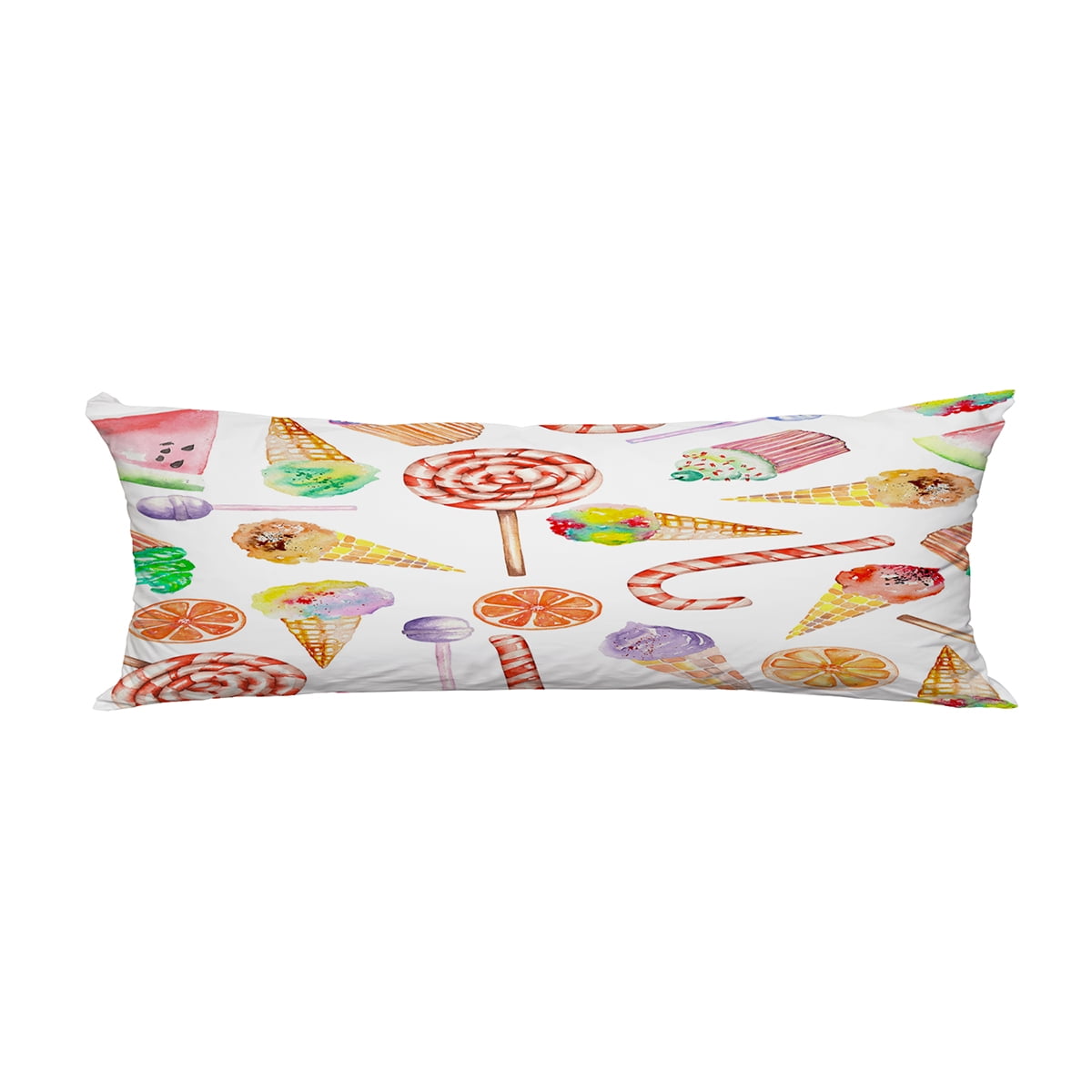 ABPHQTO Sweet Lollipop Candy Cane Ice Cream Muffins Body Pillow Covers