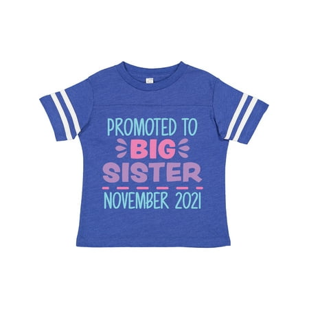 

Inktastic Promoted to Big Sister November 2021 Gift Toddler Toddler Girl T-Shirt