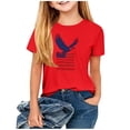 thumbnail image 6 of Afuyipoi Independence Day Kids T-Shirt July 5th Patriotic Graphic Tee Summer Shirt Print Youth Holiday Celebration Apparel Red Size 13-14 Years, 6 of 6