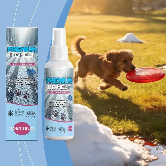 YoGold Fondant à Glace Sécuritaire pour Animaux - Vaporisateur de Déneigement Convivial pour Animaux, Fondant à Neige d'Hiver de Qualité Commerciale, Fondant à Glace Convivial pour Animaux, Sel pour Faire Fondre la Neige sur la Glace, Plus Sûr pour les Animaux et les Surfaces Bleu Pâle