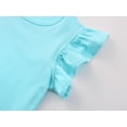 thumbnail image 5 of Cooltree Toddler Girls 2-Piece Skirt Set - Ruffled Blue Top & Tie - Dye Swirl Print Skort Outfits for Little Girls Size 5T, 5 of 7
