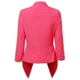 thumbnail image 3 of FashionOutfit Women's Solid Lightweight Open Front Shirring Sleeve Blazer, 3 of 5