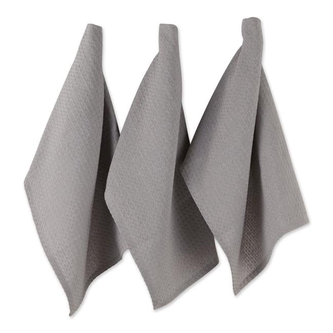 Ladelle Set 4 x Microfibre HONEYCOMB TAUPE KITCHEN Dish TOWELS Soft Multipack 