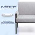 thumbnail image 4 of Subrtex Upholstered Modern Accent Chair with Metal Frame, Set of 2, Gray Linen Fabric, 4 of 8