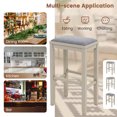 thumbnail image 6 of Gymax 4 PCS Upholstered Wooden Bar Stools Bar Height Chairs Dining Griege, 6 of 6