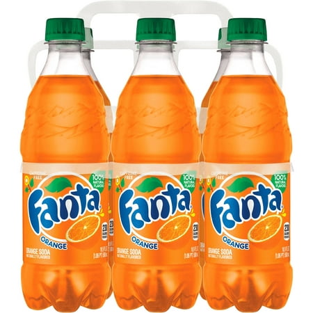 (4 Pack) Fanta Caffeine-Free Soda, Orange, 16.9 Fl Oz, 6