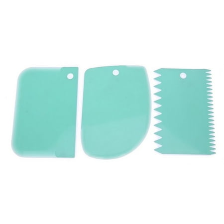 

SANAG 3PCS/Set Plastic Cake Decorating Tools Dough Icing Scrappers Cutters Kitchen Accessaries Cake Edge Smoother Kit