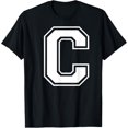 thumbnail image 1 of Letter C Capital Alphabet College Varsity Monogram Club Camiseta, 1 of 2