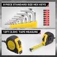 thumbnail image 6 of 39Pcs Home Repair Hand Tool Set Toolbox Bit Drive Plier Hammer Scissor Hex Key Househeld Garage Garden Office DIY Yellow, 6 of 7