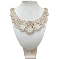 thumbnail image 4 of CAILDANL Detachable Blouse False Collar Sequins Pearl Flower Fake Collar Choker Peter Pan Necklace, 4 of 5