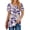 Tie Dye Purple, variant on Fantaslook Women Tunic Tops Casual Henley Short Sleeve Shirts Floral Blouses Loose Summer Tops