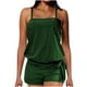 thumbnail image 1 of Trajes de baño tankini qucoqpe para mujer, trajes de baño de dos piezas lisos, trajes de baño holgados en liquidación, 1 of 1