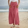 thumbnail image 1 of Fashion Women Casual Flower Print Print High Waist Mid Length Chiffon Ruffle Pants Women Business Casual Pants plus Size Dress Pants for Women Business Casual Tan Sweatpants Tan Dress Pants for Women, 1 of 5