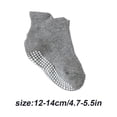 thumbnail image 1 of 6 Pcs Bas pour Enfants avec Bonne Élasticité Confortables à Porter Style Simple Bonne Fabrication Gris Clair 12-14, 1 of 6