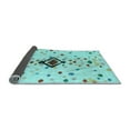 thumbnail image 2 of Ahgly Company Indoor Rectangle Abstract Light Blue Modern Area Rugs, 8' x 12', 2 of 4