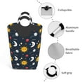 thumbnail image 4 of DouZhe 50L Rectangular Laundry Basket, Cartoon Cute Sun Star Moon Prints Waterproof Foldable Laundry Hamper with Aluminum Handles, 4 of 6