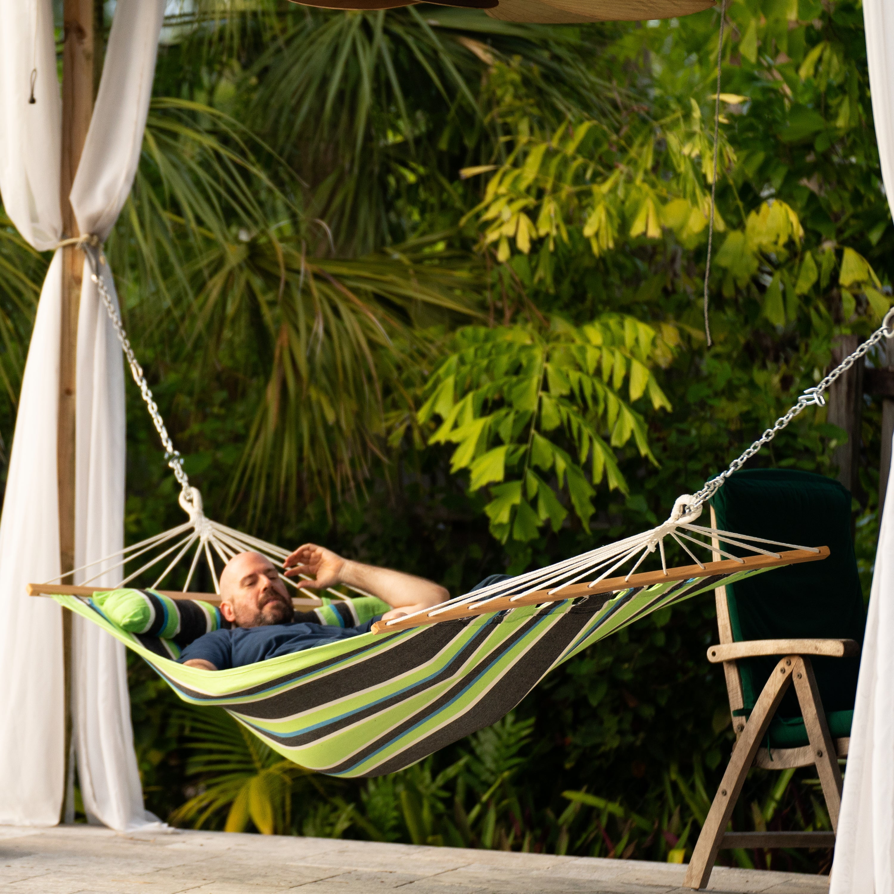 Bliss Hammocks Caribbean Hammock w/ Pillow - Green , Size 80" L x 48" W