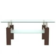 thumbnail image 4 of Rectangular glass coffee table - Transparent modern design -Suitable for the center of the living room, 4 of 11