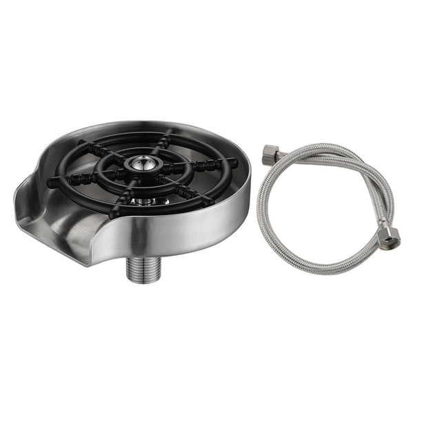 Enjuagador de cocina Accesorio De Enjuague De Vidrio, Limpiador De Arandela De Vidrio Para Grifo, Para Cocina, Cafetería, Bar Plata Magideal Enjuagador de cocina