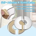 thumbnail image 3 of Highcool Wall Split Flange 4" (103mm), Set of 4 Steel Round Self-Adhesive Escutcheon Plates for Plumbing Wall Cover in Kitchen and Bathroom, Pipe Arm, 3 of 7