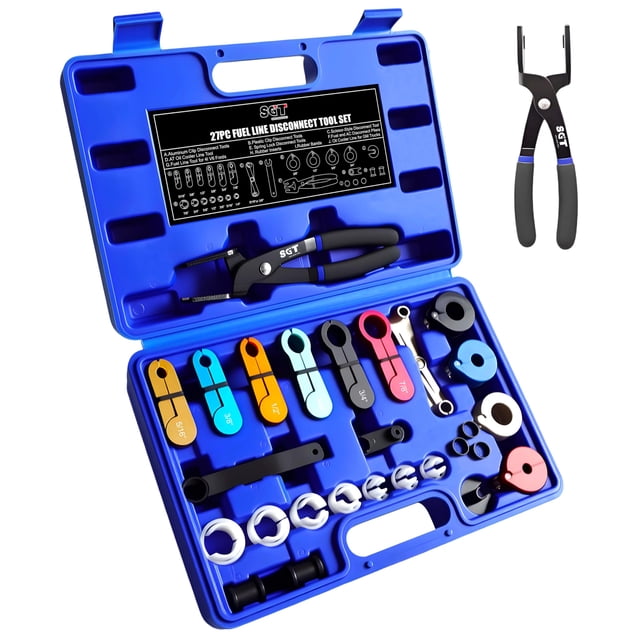 SGT 27pc Master Quick Disconnect Tool Kit, Fuel Line Disconnect Tool Set with Fuel and AC Disconnect Pliers,Fuel Line Removal Tool Set for