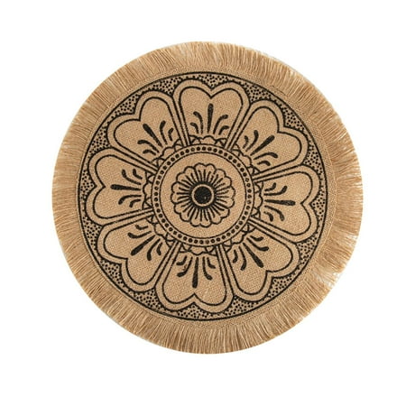

Placemats Home Round Non-Slip Placemats Heat-Resistant Anti-Fouling And Washable For Heat Insulation Kitchen Cooking Placemat