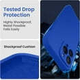thumbnail image 4 of for iPhone 13 Pro Case, Silicone Upgraded [Camera Protection] Phone Case with [2 Screen Protectors], Soft Anti-Scratch Microfiber Lining Inside, 6.1 inch, Klein Blue, 4 of 12