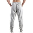 thumbnail image 4 of LMOIPLI Men's Casual Sweatpants Elastic Waist Comfortable Drawstring Lightweight Soft Fabric Solid Color Fashionable for Outdoor Daily Wear Leisure Activities Gray XL, 4 of 4