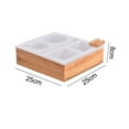 thumbnail image 4 of Bandeja para tazas de sofá, estante de escritorio, plato de servicio multiusos, soporte para artículos diversos con soporte giratorio para teléfono para decoración de encimera del hogar, 4 of 10