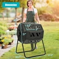 thumbnail image 3 of Costway Tumbling Composter 40 Gallon Garden Rotating Compost Bin w/Dual Chamber, 3 of 10