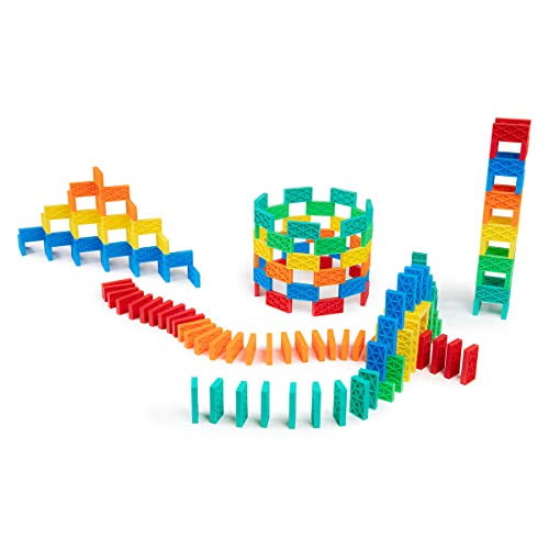 Bulk Dominoes 204pcs Kinetic Domino Kit | Dominoes Set, STEM STEAM Small  Toys, Family Games for Kids, Kids Toys and Games, Building, Toppling, Chain  R
