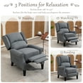 thumbnail image 5 of Seizeen Vintage Recliner Chair, Upholstered Sofa Chair with Adjustable Footrest and Side Pocket, Leisure Accent Armchair for Living Room, Bedroom, Gray, 5 of 10