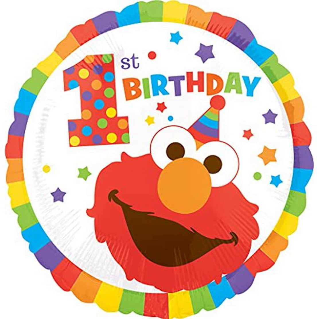Anagram Elmo 1st Birthday Balloon Kit, Red, 18 Piece, Foil and Latex Balloons