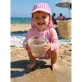 thumbnail image 4 of BemeyourBBs Toddler Baby Girl One Piece Swimsuit with Hat Infant Baby Bathing Suit Rash Guard Strawberry Bow Cherry Print Long Sleeves Front Zipper Swimwear Summer Beachwear, 4 of 9