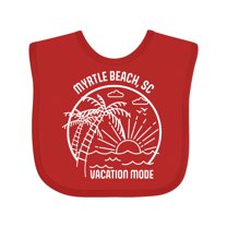 Inktastic Summer Vacation Mode Myrtle Beach South Carolina Boys or Girls Baby Bib
