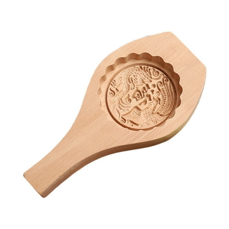 

HOMEIU Mid-autumn Festival Mooncake Moulds 3 Different Flower Shaped Wooden Baking Mold