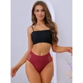 thumbnail image 4 of Unique Bargains Women's Mid-Waisted Full Coverage Briefs Tummy Panties S Red, 4 of 6