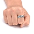 thumbnail image 3 of Bague de Mariage de style Griffe de Chien Filature en Acier Inoxydable, 3 of 5