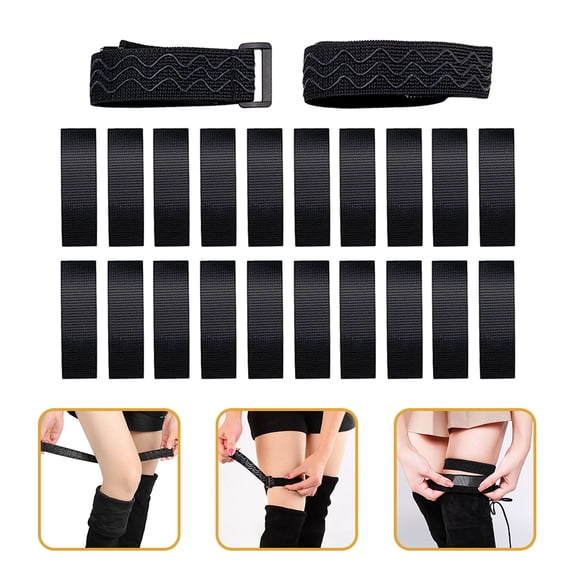 CTIRCHIU Elastic Boot Strap High Boots Fixing Accessories Black 1 Set