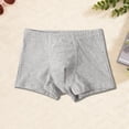 thumbnail image 5 of LJEFF Boys Cotton Boxer Briefs, Breathability Solid Color Comfort Elasticity Kids Underwear Boys Gray Size 6-8, 5 of 9