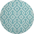 thumbnail image 2 of Addison Rugs Mayfield Washable Transitional Geometric Teal Round Rug, 8' x 8', 2 of 5